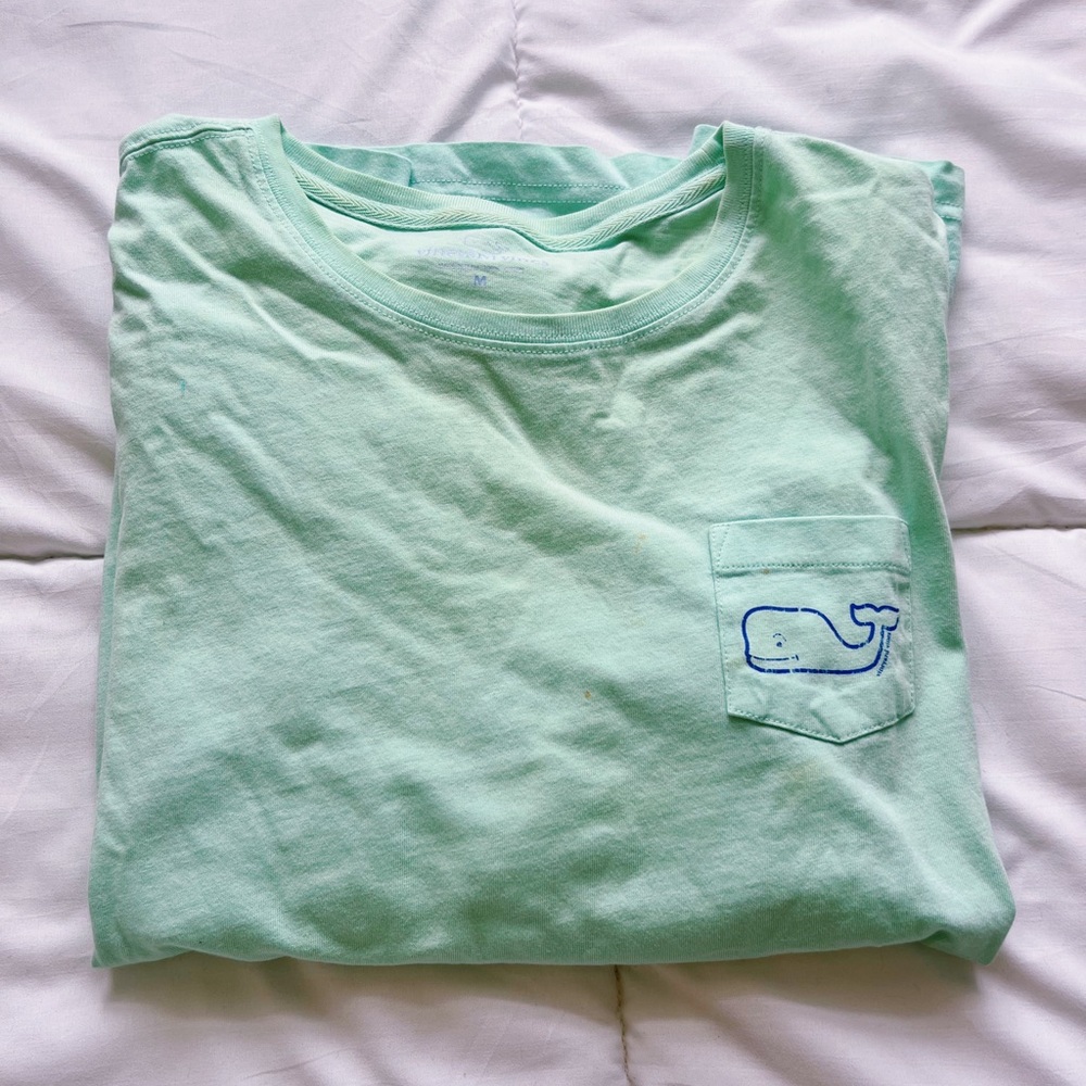 vineyard vines mint green long sleeve tee